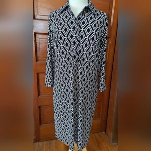 Nine West tunic dress Size 10 Black/White
